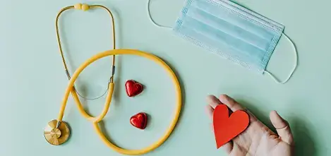 Stethoscope and mask