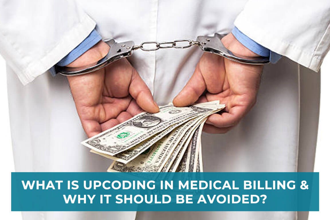 An image with text that reads 'What is upcoding in medical billing & why it should be avoided?' This image illustrates the topic of upcoding in medical billing and why it is important to avoid it